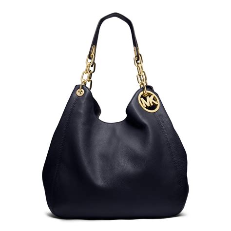 michael kors navy fulton bag|fulton leather shoulder bag.